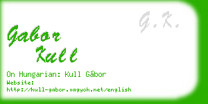 gabor kull business card